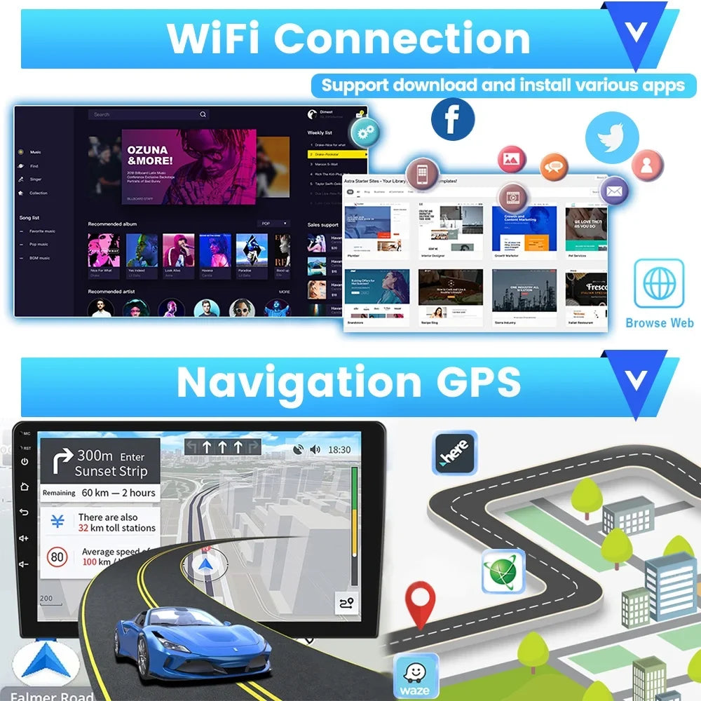 Podofo 2+32G for Hyundai Elantra 2014-2016 Wireless Carplay Android Auto Mirror Link 9'' Touchdisplay Car Stereo Radio Android 11 System WIFI GPS Hifi FM Bluetooth Usb, AHD Backup Camera