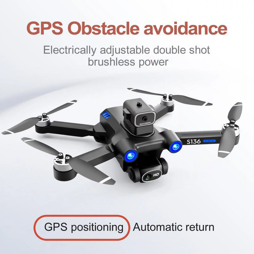 S136 remote control brushless GPS UAV to avoid obstacles in all directions, and premium-definition 4K electric adjustment camera to take aerial photos of aircraft