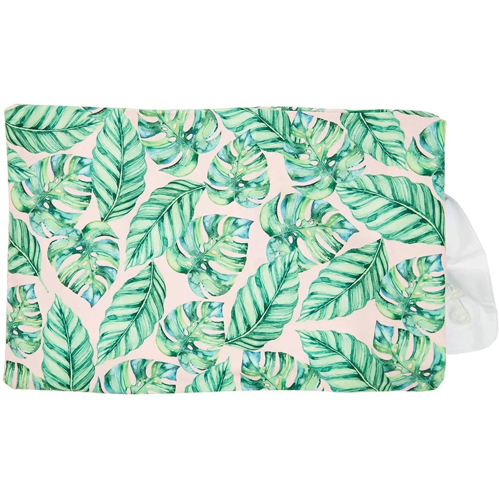 Blue Panda InfLatitudeable Beach Pillow for Pools Travel Vacations, Tropical Leaves