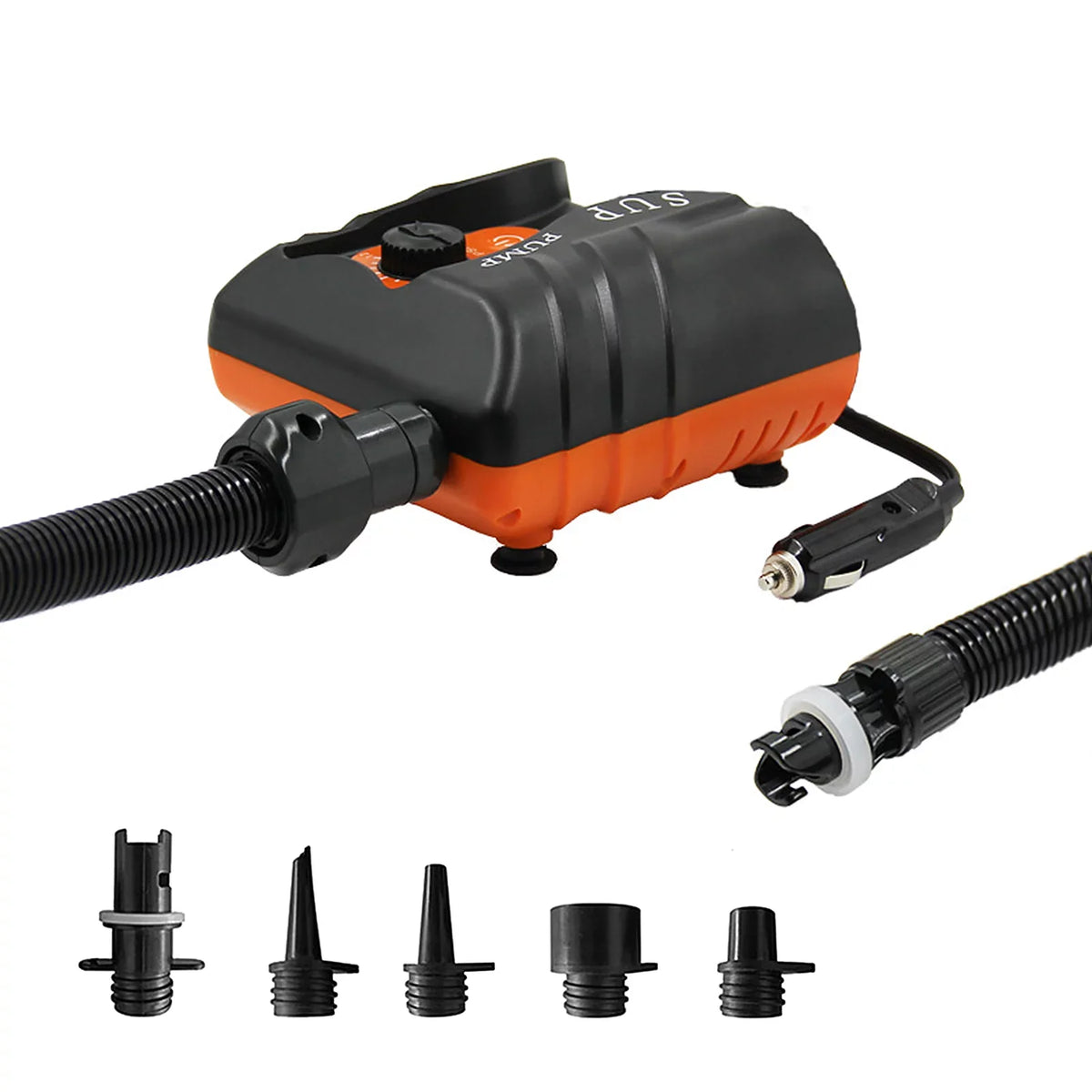 STERMAY 16PSI Electric InfLatitudeion Air Pump with 6PCS Nozzles for InfLatitudeable and Boat