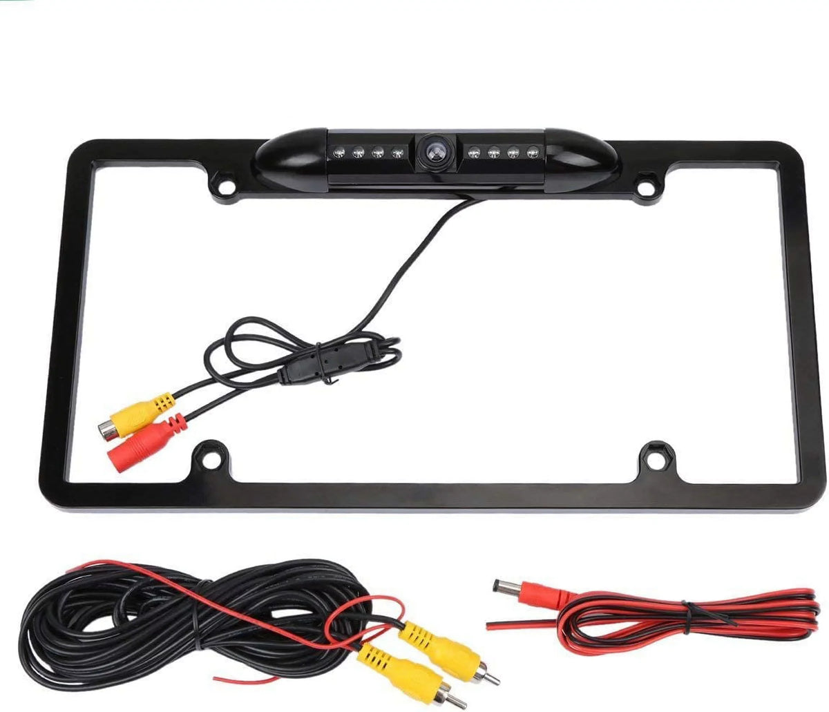 Backup Camera Rearview License PLatitudee Frame for ALPINE ILX-F411 ILXF411 Black