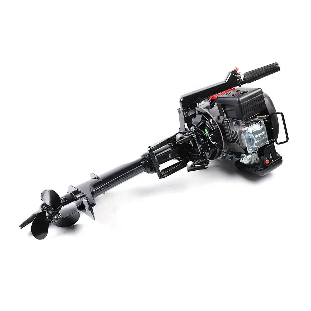 6 HP 4-Stroke Heavy Duty Outboard Motor Fishing Boat Engine Air Cooling System