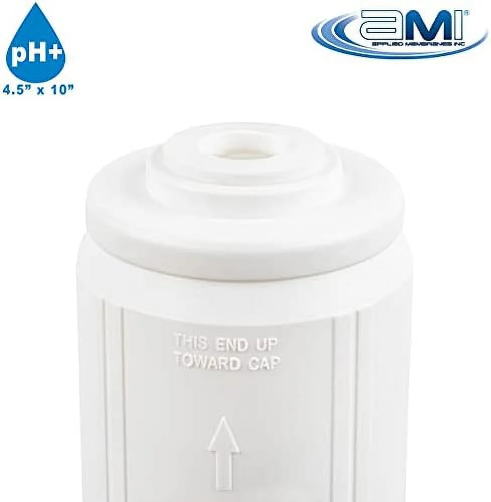 INC Ph Neutralization Water Filter Cartridge | Calcite Filter To Raise Alkalinity Of Low Ph Water | Standard 4.5" X 10" Size Fits 10 Inch Filter Housing | H-F4210CALCITE (4.5X10))
