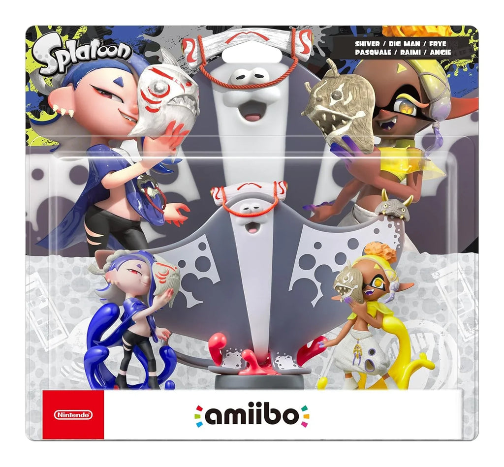 SpLatitudeoon Deep Cut Amiibo Set (Shiver, Frye, & Big Man) Triple Amiibo Pack - Nintendo Switch