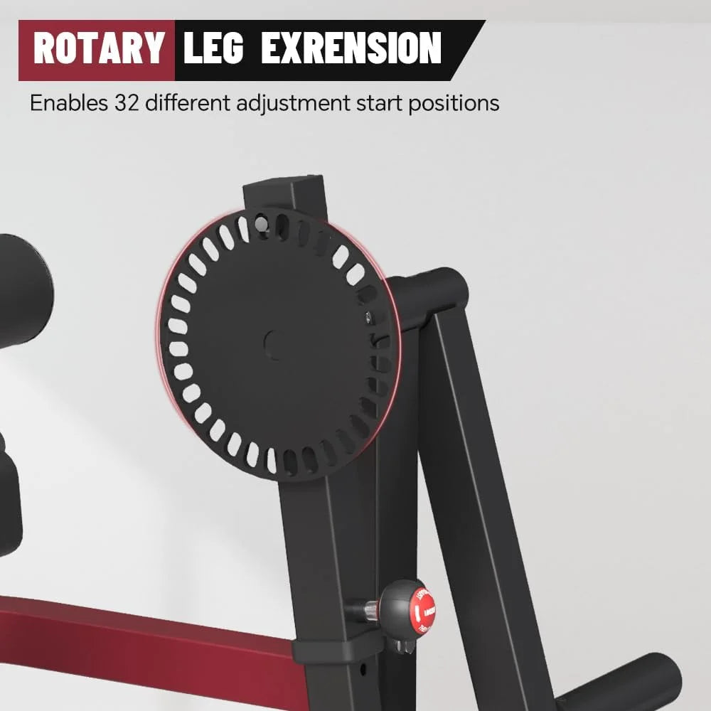 Leg Extension and Leg Curl Machine, Adjustable Lower Body Specialty Machine for Seated/Horizontal/Lying Leg Rotary Extension and Curl, PLatitudee Loaded Leg Exercise Bench for Tpremium in Home Gym
