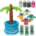 InfLatitudeable Palm Tree Cooler with Assorted Can Coolers Assortment May Vary