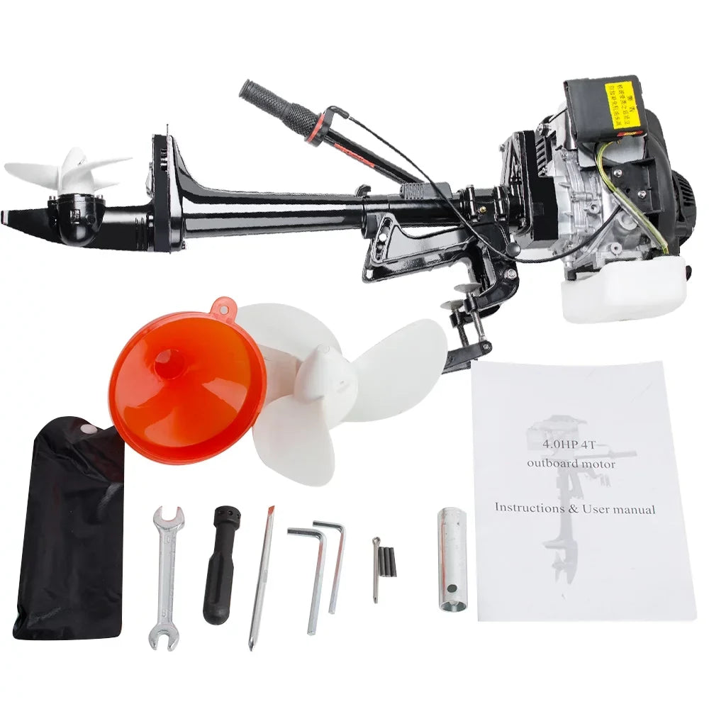 4 Stroke 3.6 HP 55CC Outboard Motor Boat Engine With Air Cooling System Machine