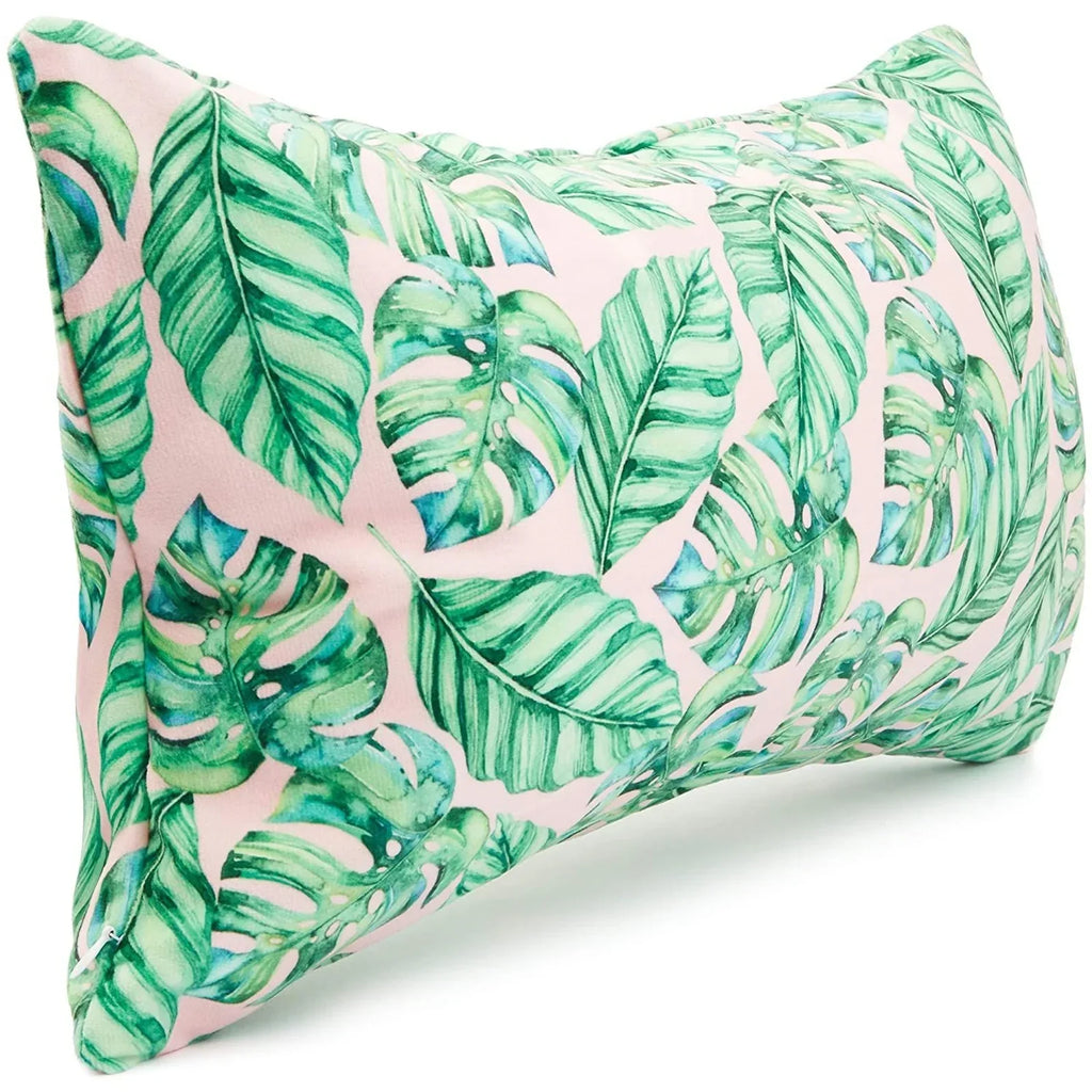 Blue Panda InfLatitudeable Beach Pillow for Pools Travel Vacations, Tropical Leaves