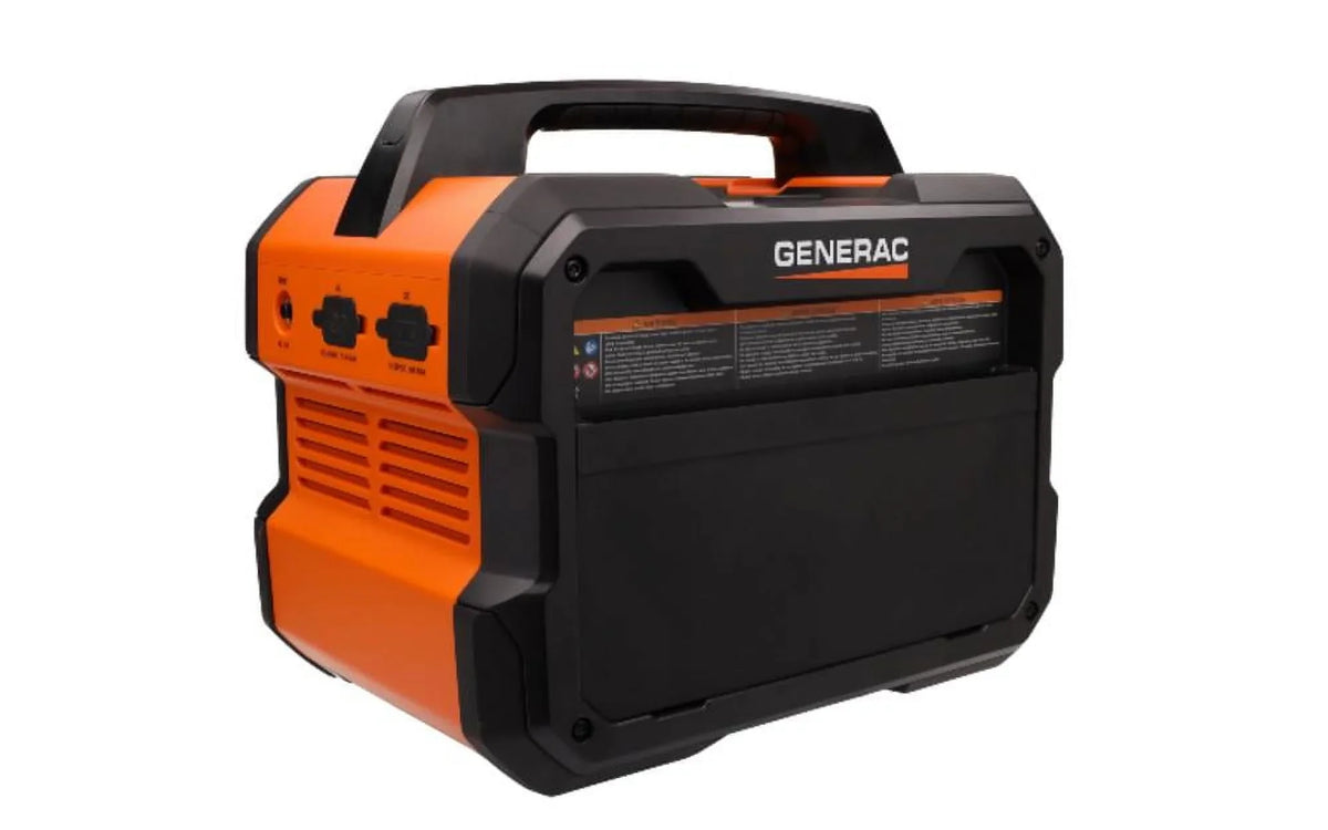 Generac 8025 Power Station 1600/3200 Watts 1086Wh Battery Powered Portable Generator - Solar Panel Charging Compatible