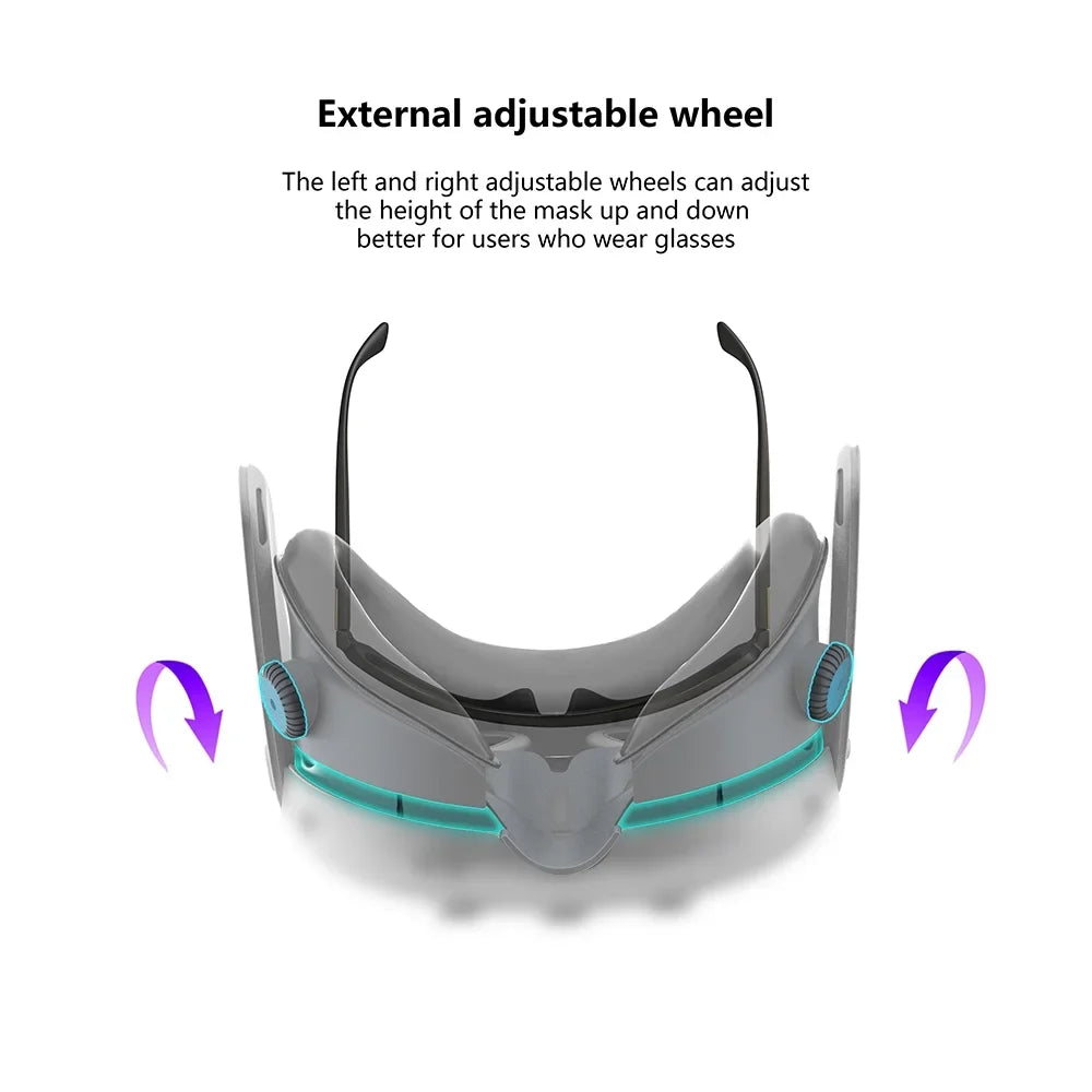 VR Air CircuLatitudeion Cooling Fan Replacement Face Mask for Quest 3 Magnetic Dual Fans Inward Cool Air/Outward Heat Dissipation Eliminates Glasses Fogging