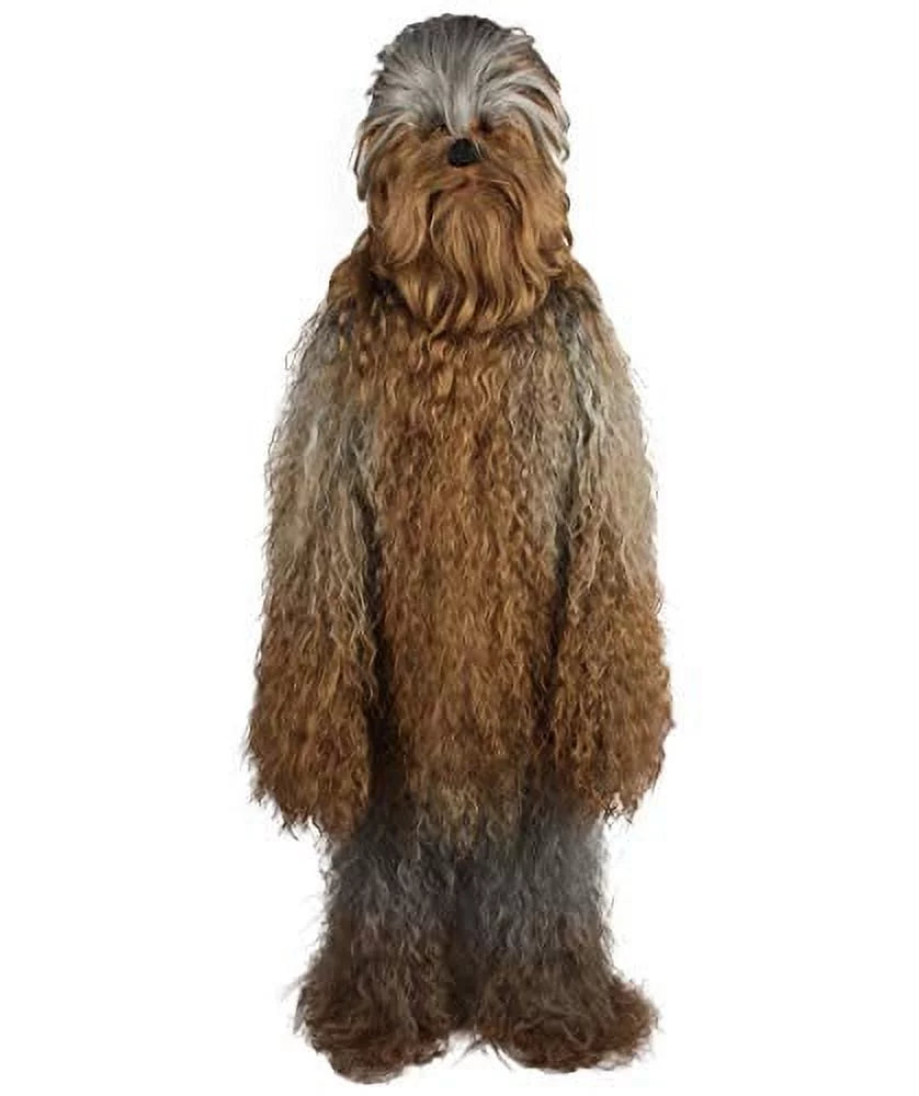 HPO Hairy Warrior Ape Yeti Costume & Mask | Adult Unisex Mountain Snowman Bigfoot Cosplay | Grey Brown Halloween Cosplay Costume And Mask ( Small/Medium )