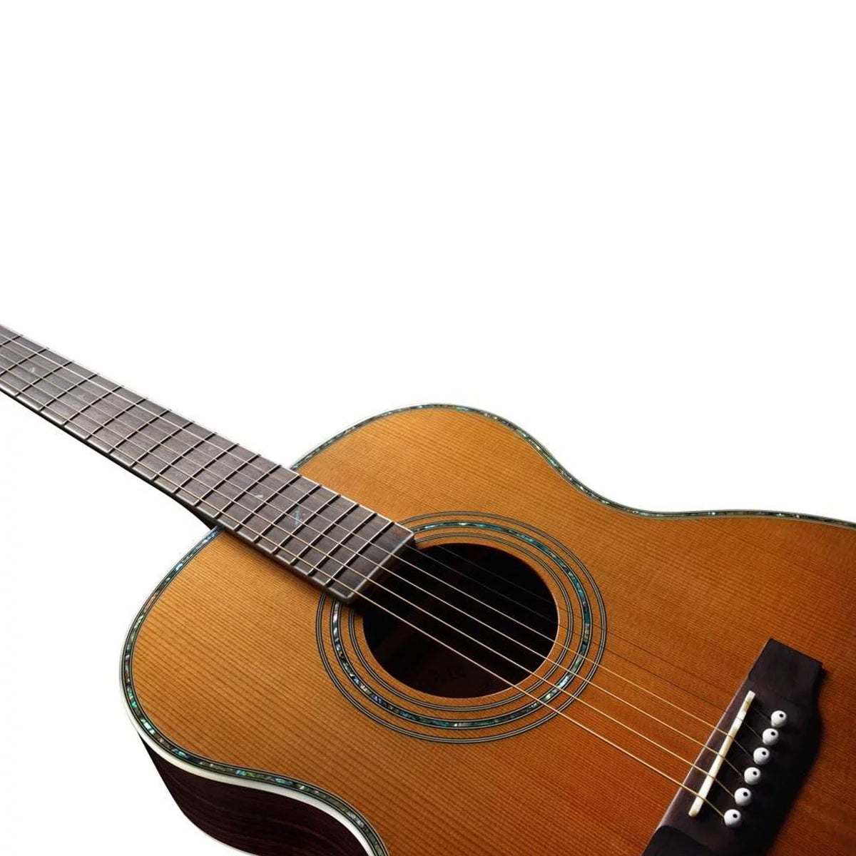 Zager Smaller "OM" Size ZAD80 Solid Cedar/Rosewood Acoustic Guitar - Natural Finish