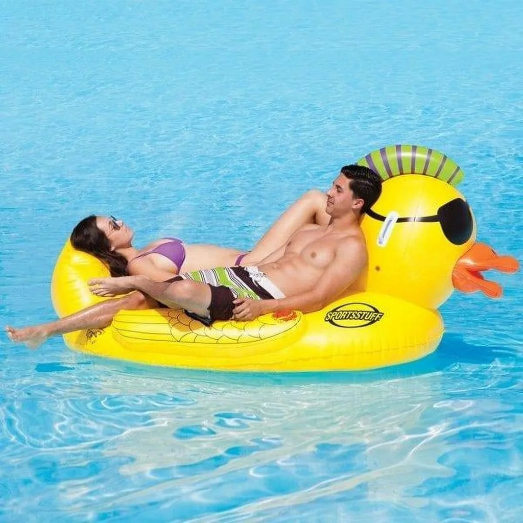 Airhead AHPF3019 Punk Duck InfLatitudeable Pool Float, Yellow