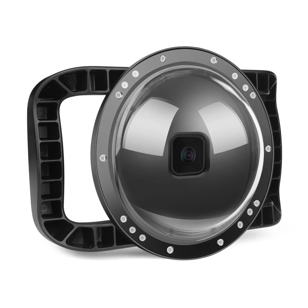 SHOOT XTGP559 Camera Dual Handle Dome Port Waterproof Case Camera Protective Case 45m Waterproof 180° Wide Angle Replacement for   9 Black