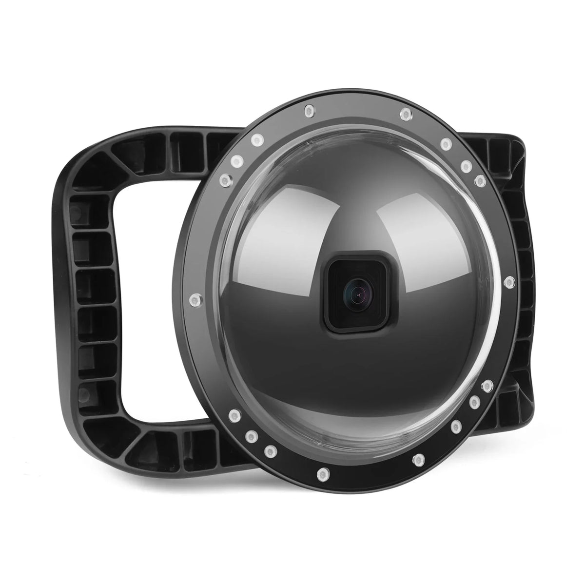 SHOOT XTGP559 Camera Dual Handle Dome Port Waterproof Case Camera Protective Case 45m Waterproof 180° Wide Angle Replacement for   9 Black