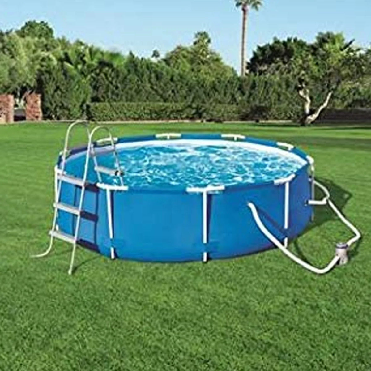 Bestway 58511E-BW Flowclear 330 Gallon Above infLatitudeable Ground Pool Pump with GFCI Plug