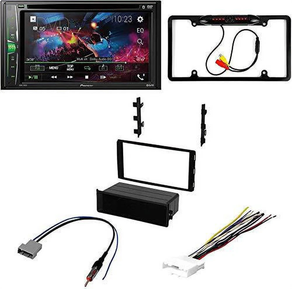 KIT4932 Bundle for 2013-2015 Nissan Xterra W/ Pioneer Double DIN Car Stereo with Bluetooth/Backup Camera/InstalLatitudeion Kit/in-Dash DVD/CD AM/FM 6.2" WVGA Touchdisplay Digital Media Receiver