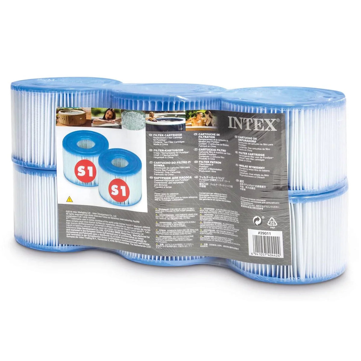 Intex PureSpa Plus Portable InfLatitudeable Hot Tub Jet w/ 6 Filter Cartridges