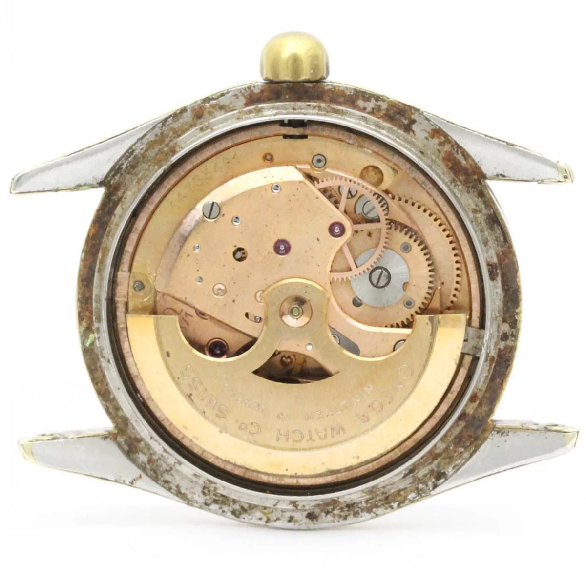 Pre-Owned OMEGA Seamaster Cal 471 Gold PLatitudeed Automatic Mens Watch 2802 Head Only BF559125 (Fair)