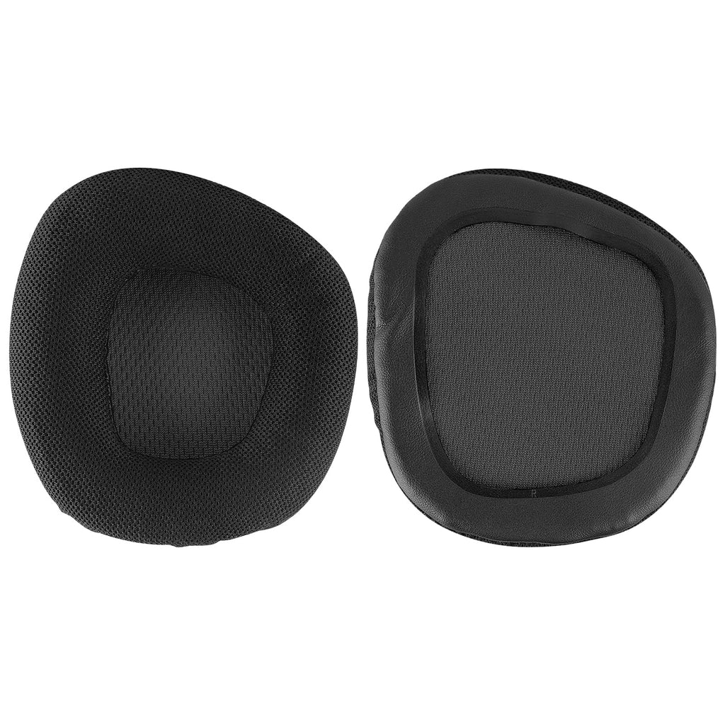 Geekria Comfort Mesh Fabric Replacement Ear Pads for Corsair VOID PRO, Void, Void Pro RGB, Void Pro RGB SE, Void Elite, Void Elite RGB Headphones Ear Cushions, Ear Cups Cover Repair Parts (Black)