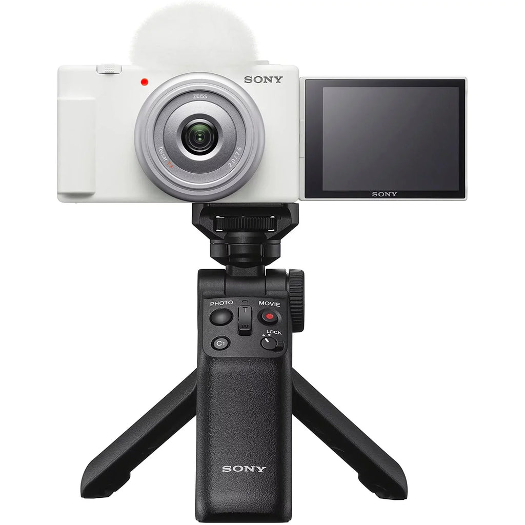 Sony ZV-1F Vlog Camera with 4K Video & 20.1MP for Content Creators and Vloggers White ZV-1F/W Bundle