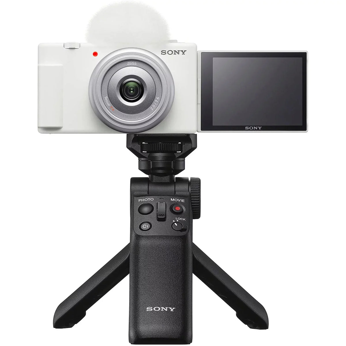 Sony ZV-1F Vlog Camera with 4K Video & 20.1MP for Content Creators and Vloggers White ZV-1F/W Bundle