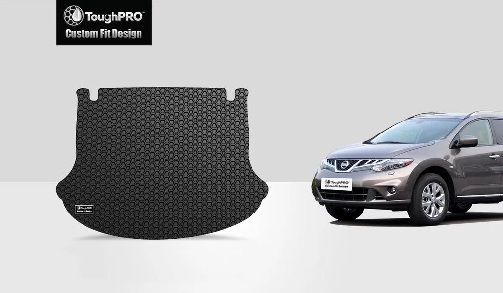 ToughPRO - Cargo Mat Compatible with NISSAN Murano - All Weather Heavy Duty (Made in USA) - Black Rubber - 2013