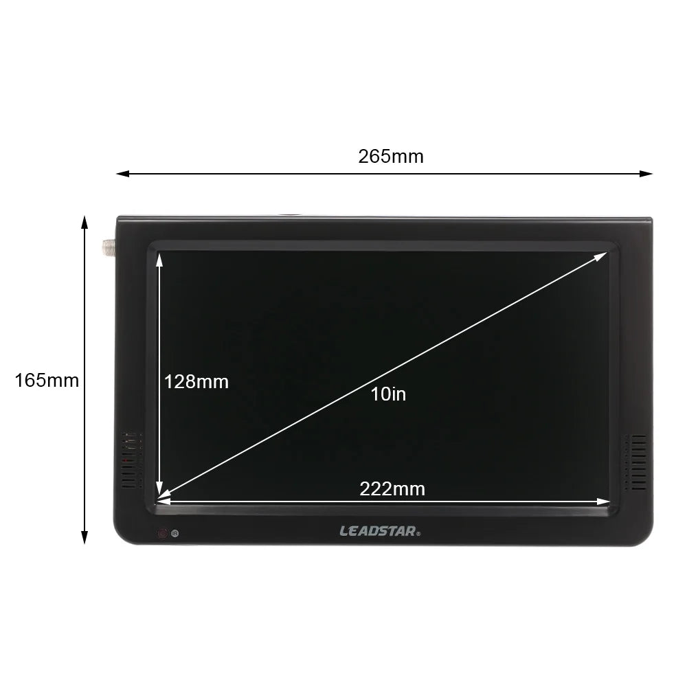 LEADSTAR 10 Inch Portable Digital ATSC TFT Screen Freeview LED TV Video Player for , USB Card Support