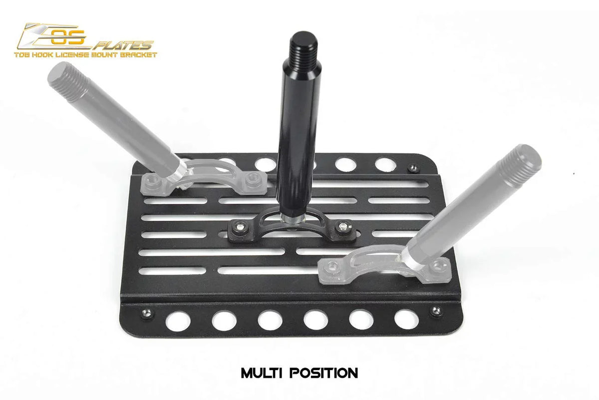 Extreme Online Store Replacement for 2006-2008 Mazda Miata NC | EOS PLatitudee Version 1 Mid Sized Front Bumper Tow Hook License Relocator Mount Bracket Tow-226