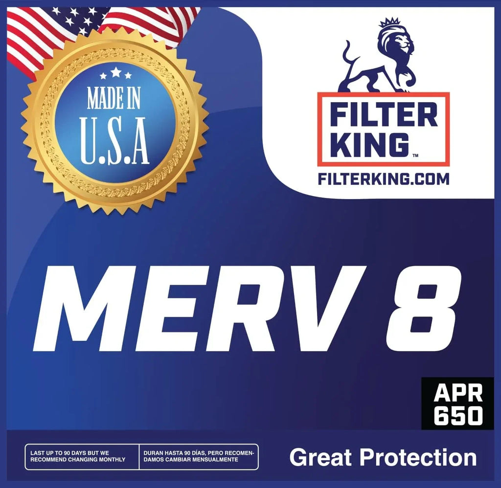 Filter King 38x21.5x1 Air Filter | 4-PACK | MERV 8 HVAC Pleated A/C Furnace Filters | MADE IN USA | Actual Size: 38 x 21.5 x .75"