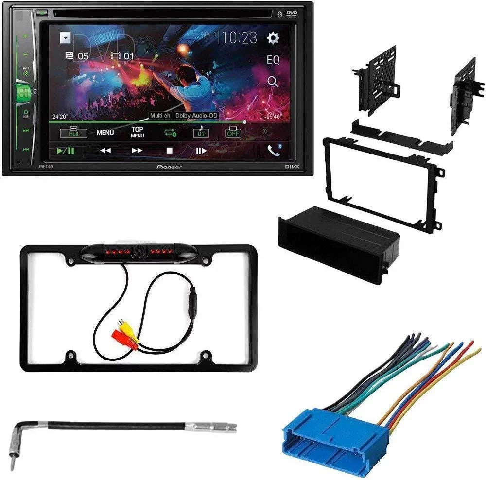 KIT4817 Bundle for 1995-2000 Oldsmobile Aurora W/ Pioneer AVH-241EX Double DIN Car Stereo with Bluetooth/Backup Camera/InstalLatitudeion Kit/in-Dash DVD/CD AM/FM 6.2" Touchdisplay Digital Media Receiver