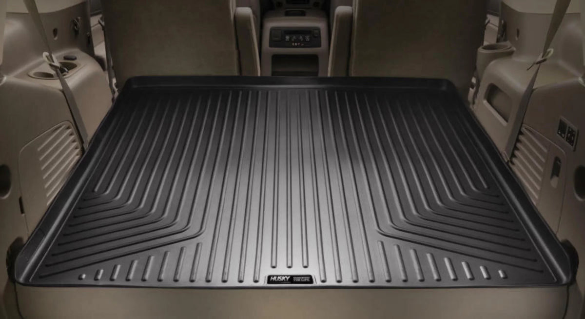 Husky by RealTruck Weatherbeater Series Cargo Liner Behind 2nd Seat Black Compatible with 21 Chevrolet Tahoe/GMC Yukon Compatible with select: 2021-2023 Cadillac Escalade