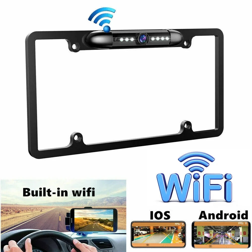 KingFurt Night Vision Rear View Camera - Universal Wired Backup Cam for American Cars - 170° Viewing Angle - IP68 Waterproof