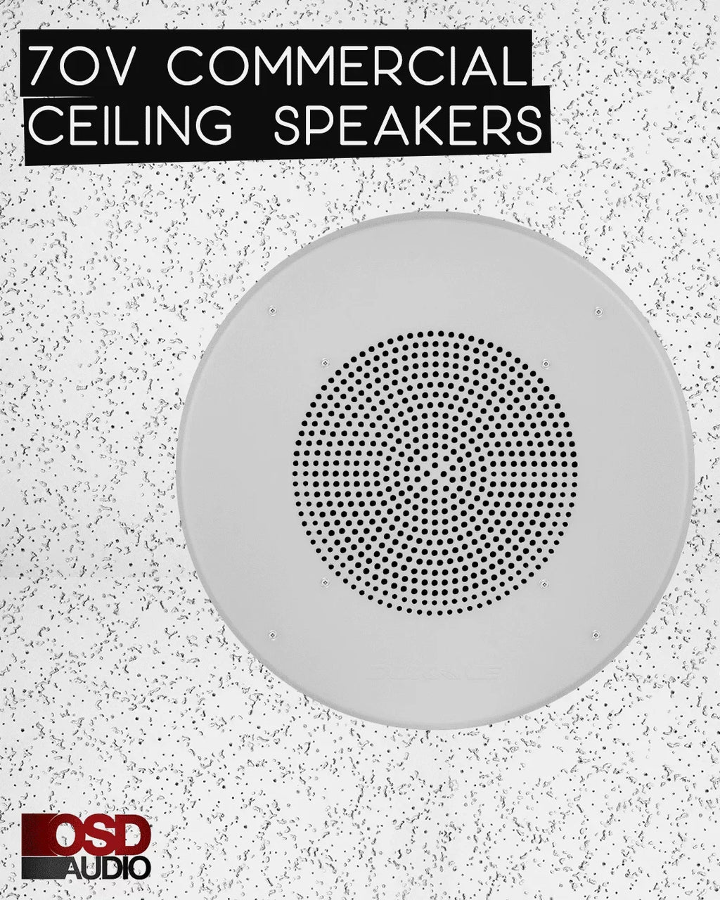 OSD Audio C1070 8" 70V Tap In-Ceiling Commercial Speaker (White, Single)
