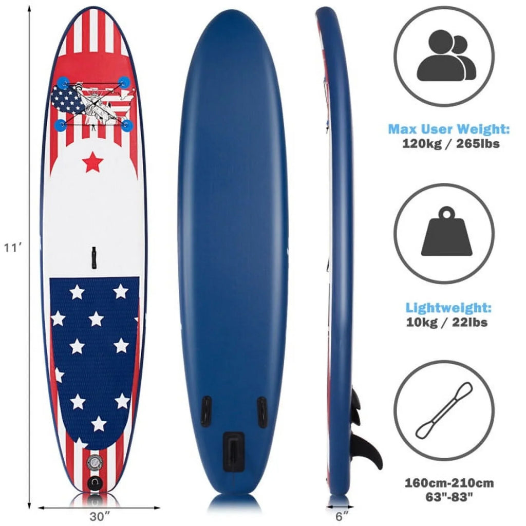 Premium InfLatitudeable Stand Up Paddle Board - Comes with a carry backpack for transportation - 24.0 - Discover ultimate stability and versatility on the water!