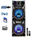 Befree  12 in. Rechargeable Bluetooth Double Subwoofer Portable Party Speaker