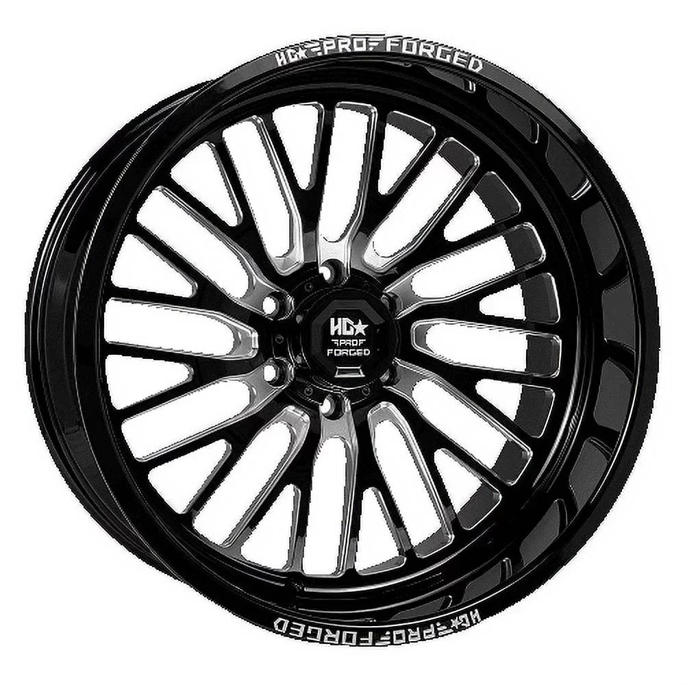 LUXXX HD FORGED LHD PRO 7 SENTRY 22X12 6X139.7 -44ET 106.1CB Gloss Black Milled Wheel