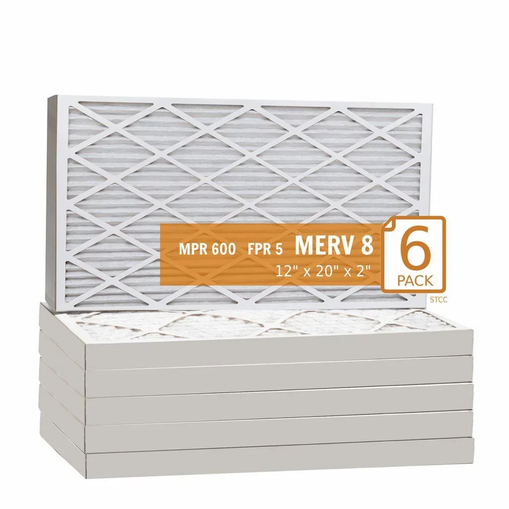 12x20x2 Key Pleat PuroLatitudeor Air Filter - MERV 8 (6 Pack)