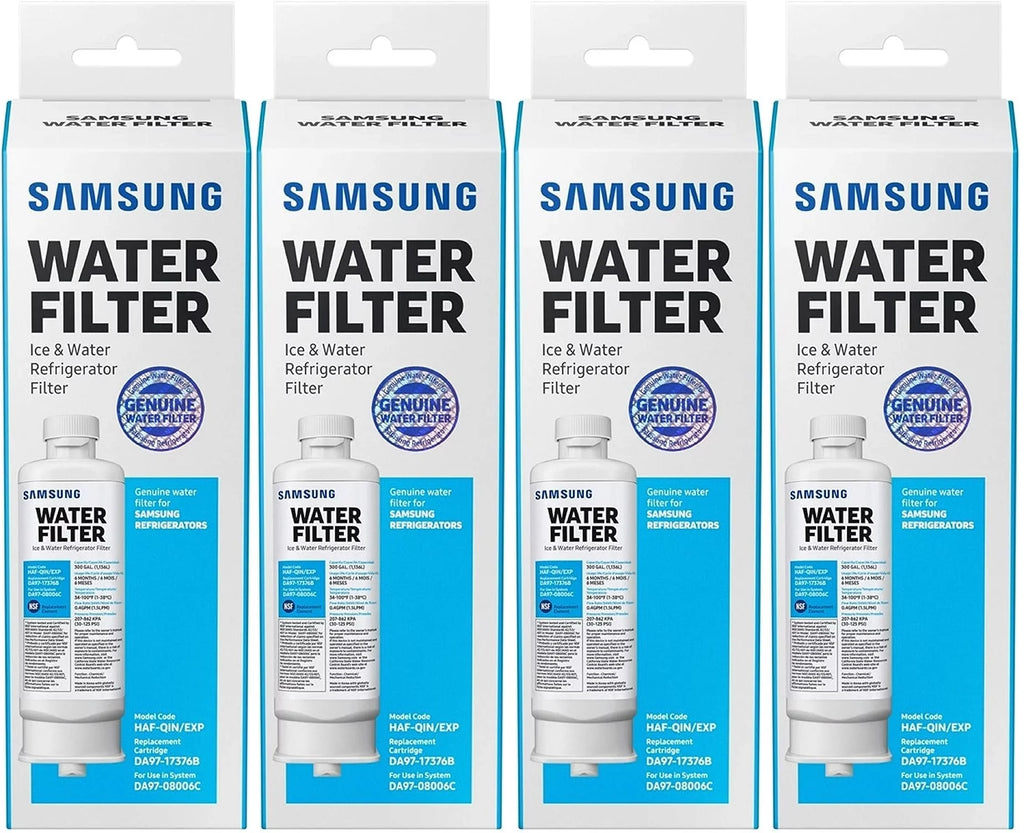 4 Pack DA97-17376B Refrigerator Water Filter Compatible with HAF-QIN/EXP, HAF-QIN, DA97-08006C, RF28R7351SG, RF23M8070SR,WS645A
