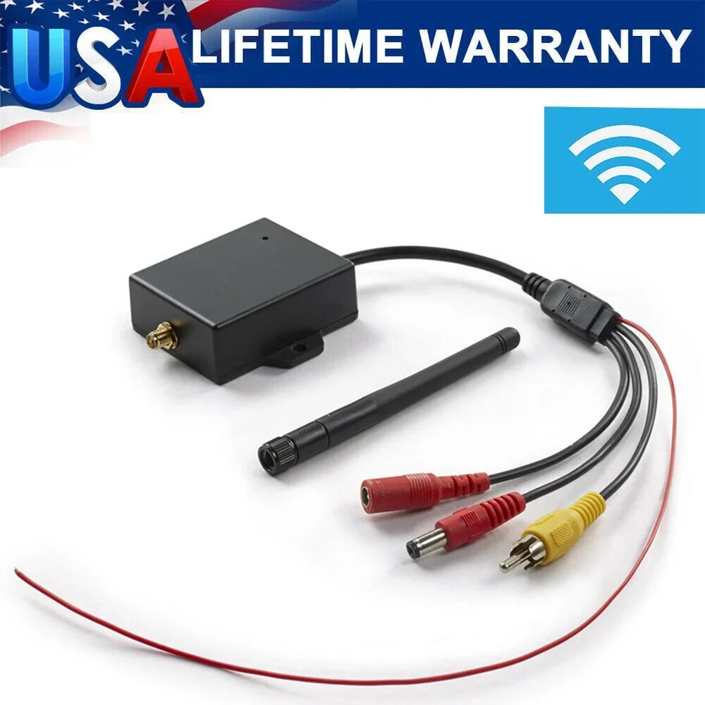 Convert your Wired Rear View Camera to Wireless with this Car Reversing Camera AV to Wifi Transmitter Module - 2.4G Wireless - Easy InstalLatitudeion