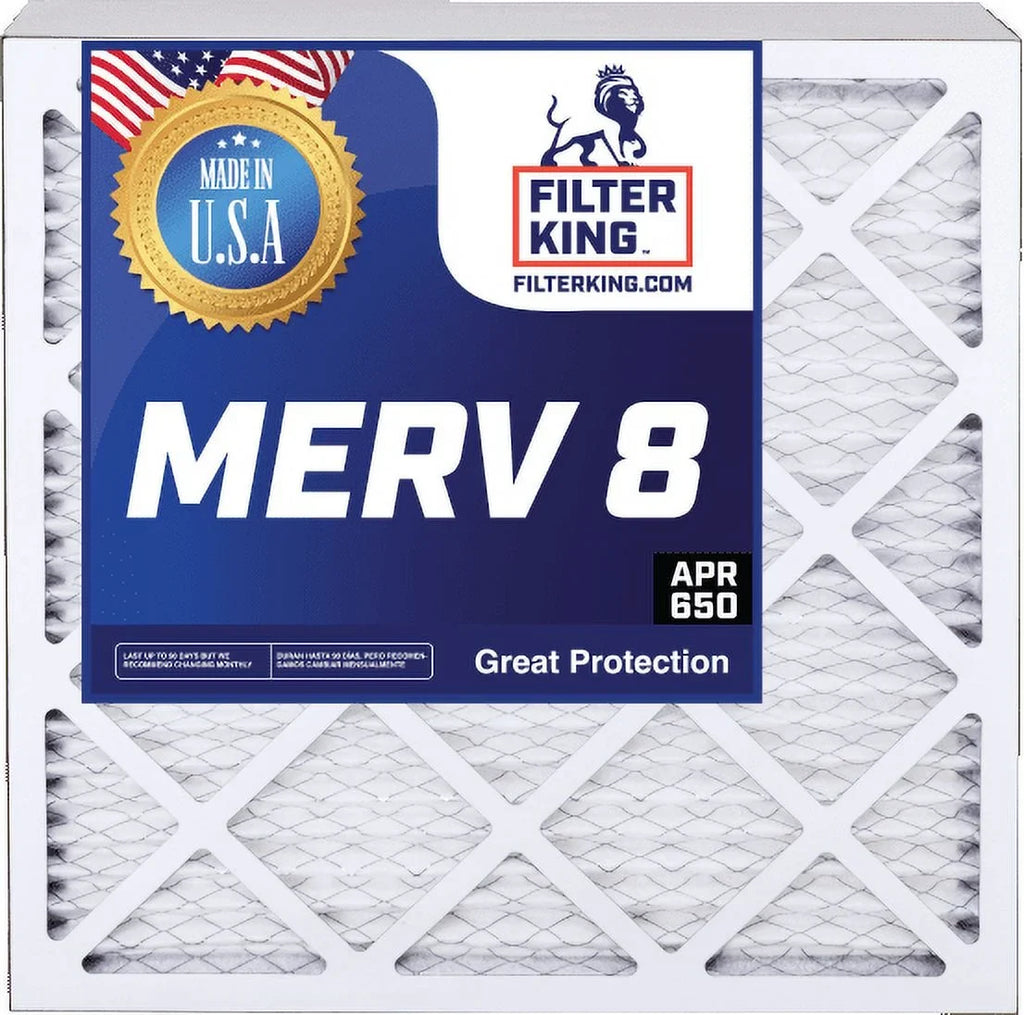Filter King 12x21x1 Air Filter | 3-PACK | MERV 8 HVAC Pleated A/C Furnace Filters | MADE IN USA | Actual Size: 11.5 x 20.5 x .75"