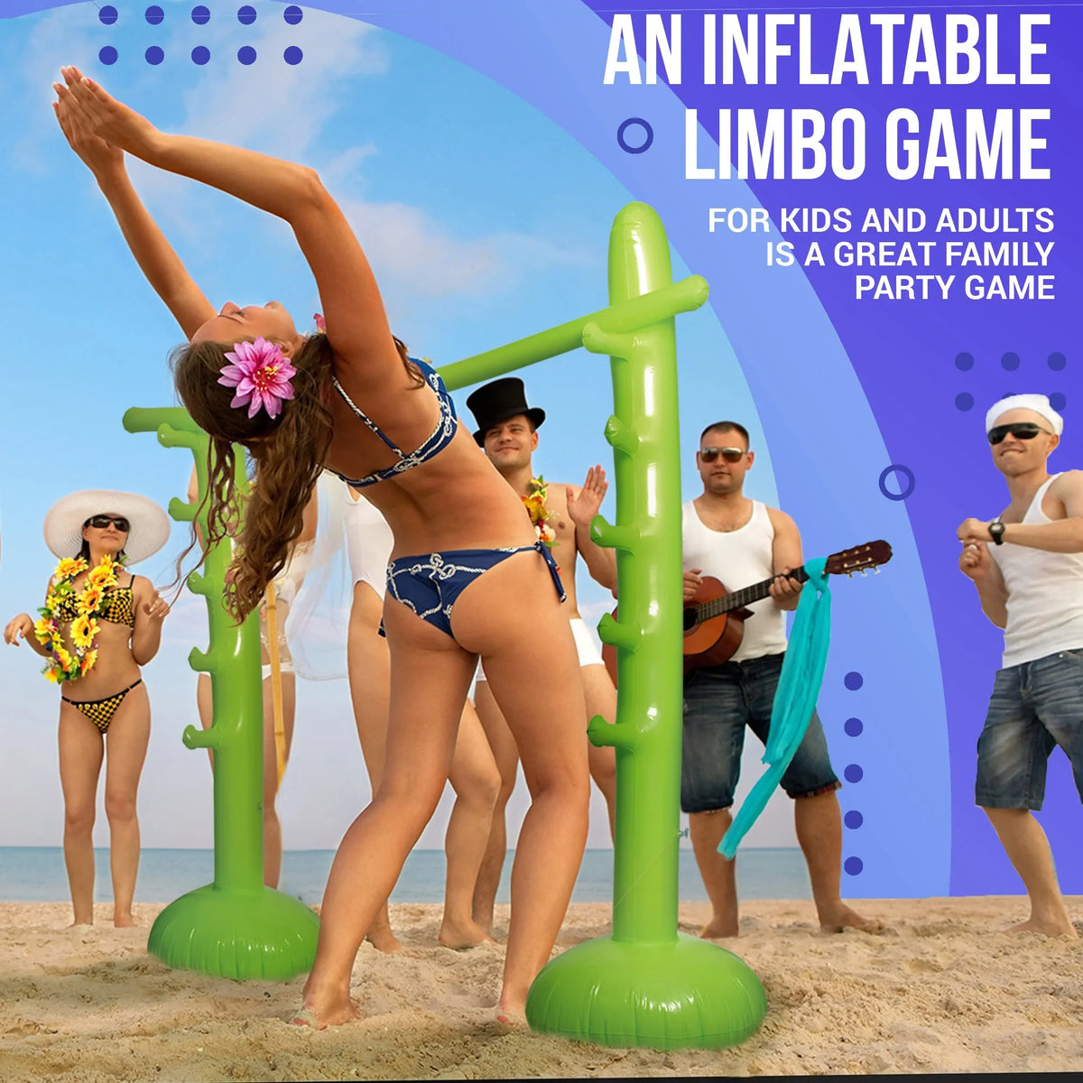 InfLatitudeable Limbo Game for Kids and Adults - Limbo Game for Adults, InfLatitudeable Toddler Toys for Indoor and Outdoor Party Games, Picnic, Beach, Pool and More - Kid Toys for Birthday Party Games for Kids
