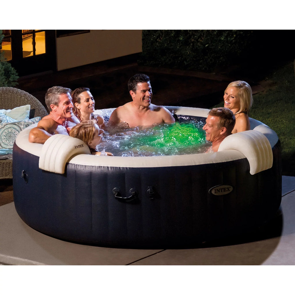 Intex PureSpa Plus Portable InfLatitudeable Hot Tub Jet w/ 6 Filter Cartridges