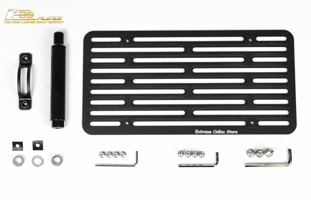 Extreme Online Store Replacement for 2016-Present Mazda Miata ND | EOS PLatitudee Version 2 Full Sized Front Bumper Tow Hook License Relocator Mount Bracket