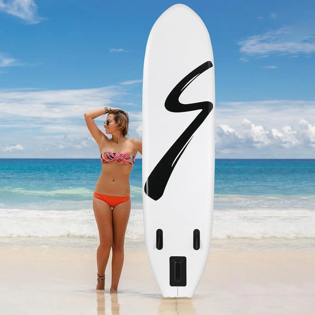 streakboard 10FT InfLatitudeable Paddle Board Stand-up Paddle Board SUP 6’’ Thick Board with Full Accessories, White