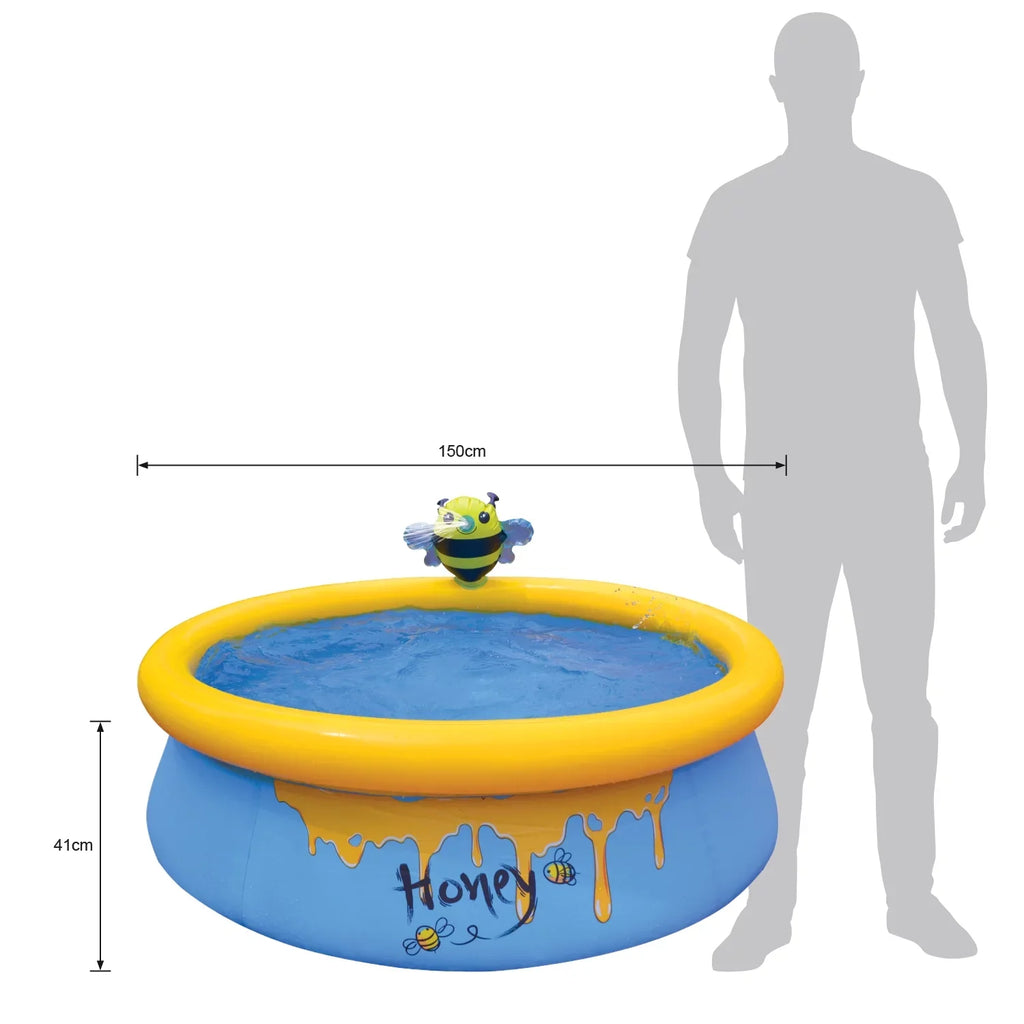 JLeisure 5 Foot Kids Bee Spray InfLatitudeable Outdoor Swimming Pool (2 Pack)