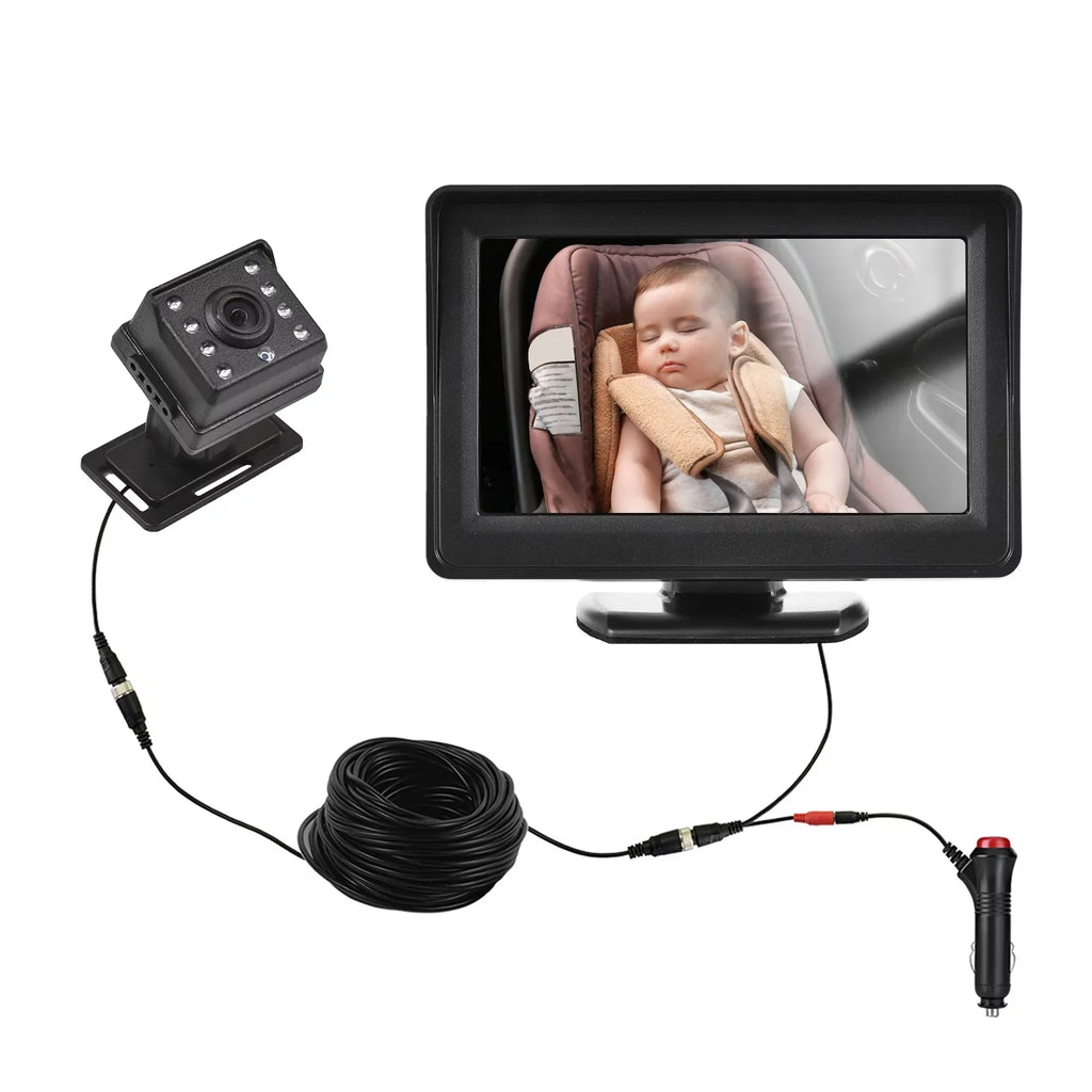 Anself InvigiLatitudeor Baby Car Camera with 720P Resolution, Wide 150° View, and Night Vision - Easy Rear-Facing Seat InstalLatitudeion