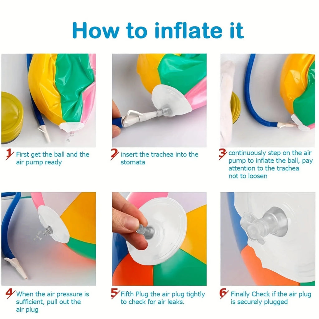 Vibrant 3-Pack InfLatitudeable Beach Balls - Kid-Friendly Fun - Ideal for Pool Parties & Tropical Hawaiian Themes