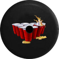 2018 2019 Wrangler JL Backup Camera Beer Pong Red Cups College Summer Party Spare Tire Cover for Jeep RV 33 Inch