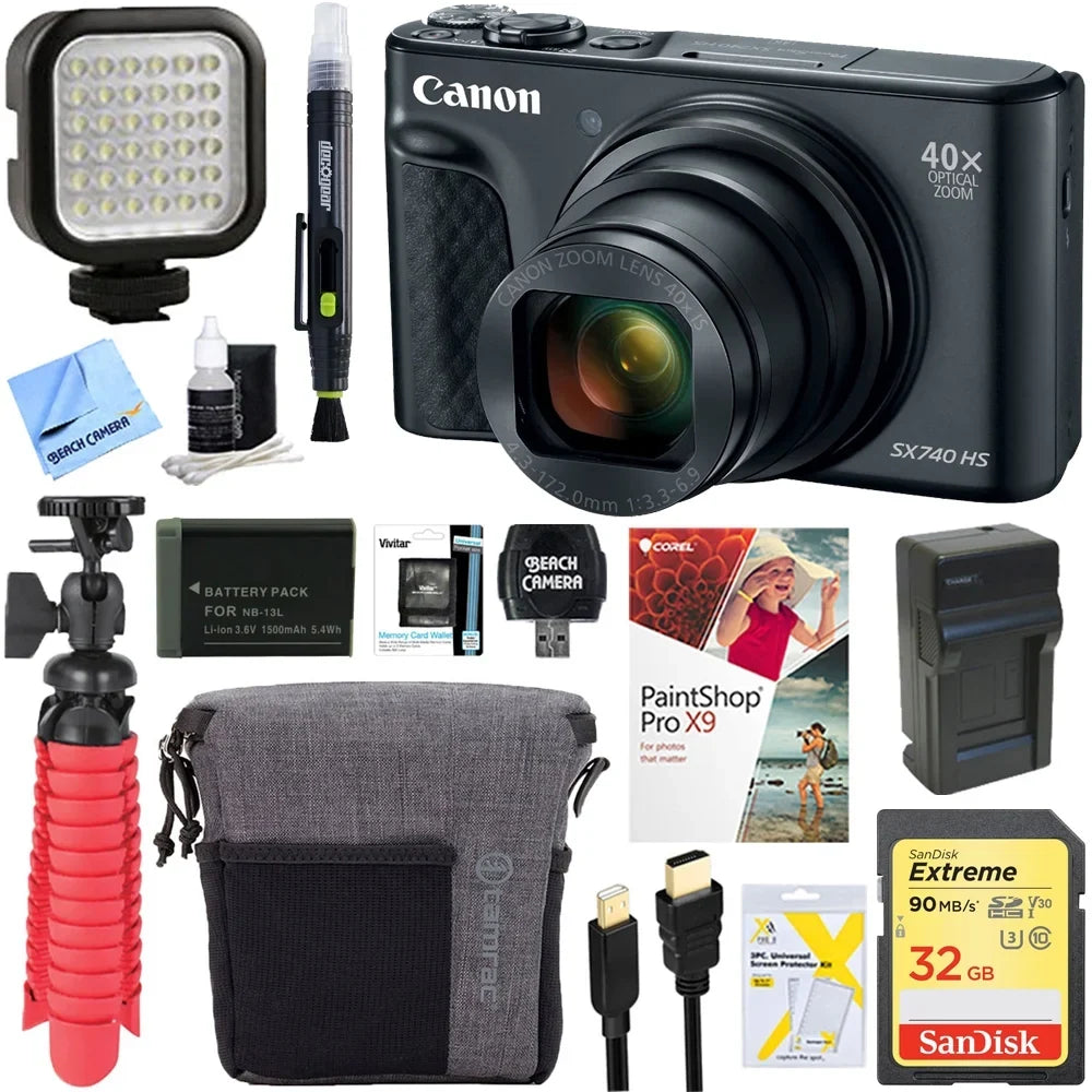 Canon PowerShot SX740 HS 20.3 Megapixel Compact Camera, Black